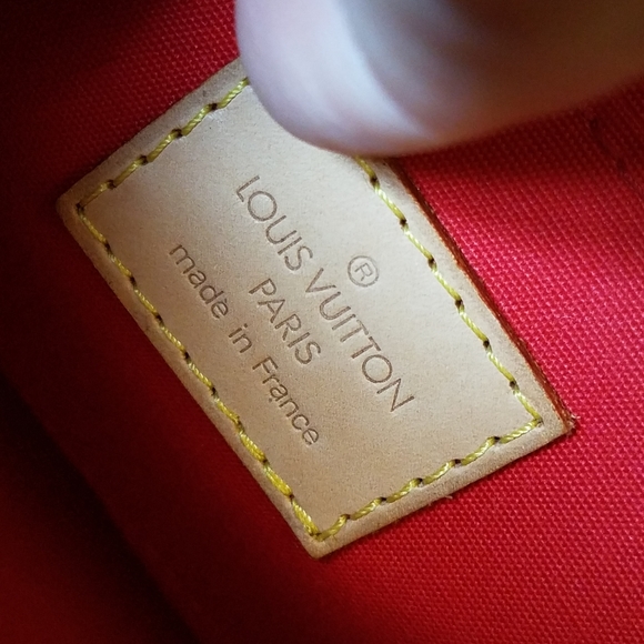 SOLD@!Auth. Louis Vuitton Biscayne Red Vern PM Han - Picture 7 of 12